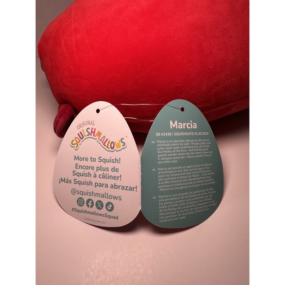 Squishmallows Original 8" Marcia Maroon Capybara Official Jazwares - Picture 8 of 9